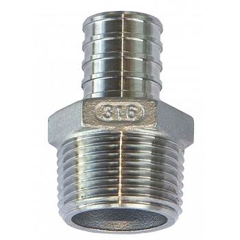 3/4\" Stainless Steel PEX Male Adapter 1