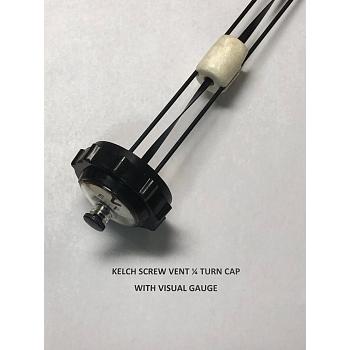 Kelch Screw Vent 1/4 Turn Cap w/ Visual Gauge- 12\" 1