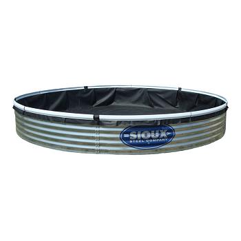 Sioux Steel 14GA Containment Tank (With Liner) - 27\' Diameter - 45\" High - 15537 Gallons 1