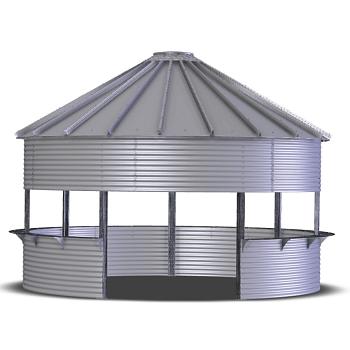 Sioux Steel Tank Gazebo - 15\' Diameter - Galvanized Steel - 30 Degree Roof 1
