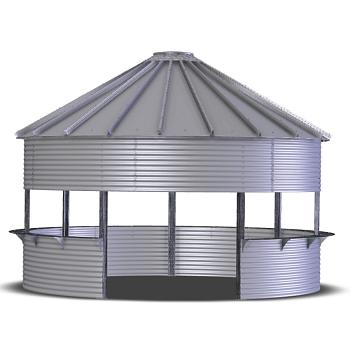 Sioux Steel Tank Gazebo - 21\' Diameter - Galvanized Steel - 30 Degree Roof 1