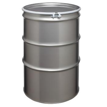 Skolnik Open Head 110 Gallon Stainless Steel Drum 1