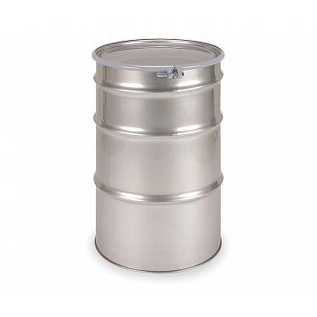 Skolnik Open Head Heavy Duty 55 Gallon Stainless Steel Drum 1