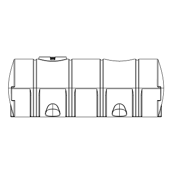 Snyder Horizontal Leg Tank (1.9 HDLPE) - 1650 Gallon 1