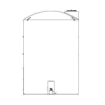 Snyder Vertical Water Storage Tank (Natural White) - 5000 Gallon 1