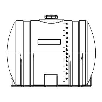 Snyder Horizontal Leg Tank (1.9 HDLPE) - 125 Gallon 1