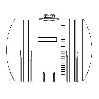 Snyder Horizontal Leg Tank (1.9 HDLPE) - 225 Gallon 1