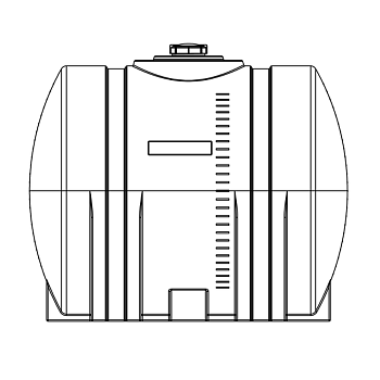 Snyder Horizontal Leg Tank (1.9 HDLPE) - 335 Gallon 1