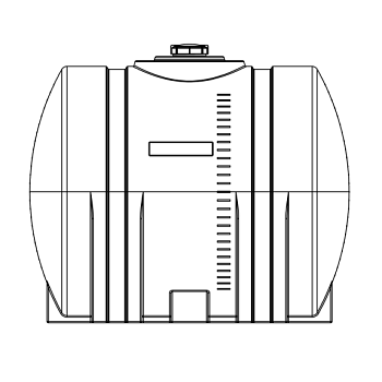 Snyder Horizontal Leg Tank (1.9 HDLPE) - 335 Gallon 1