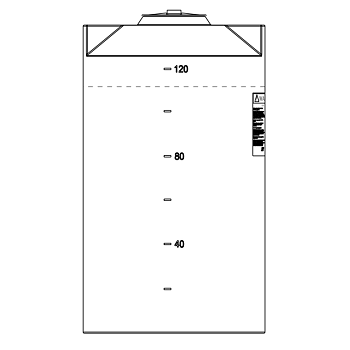 Snyder Vertical Chemical Storage Tank - 130 Gallon 1