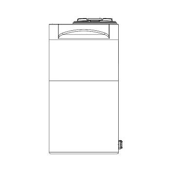 Snyder Vertical Water Storage Tank (Natural White) - 150 Gallon 1