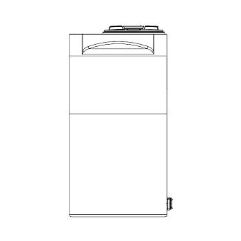 Snyder Vertical Water Storage Tank (Natural White) - 150 Gallon 1