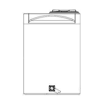 Snyder Vertical Water Storage Tank (Natural White) - 210 Gallon 1