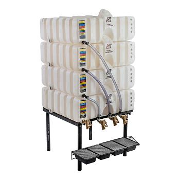 Snyder Cubetainer Gravity Feed System - 60/60/60/60 Gallon 1