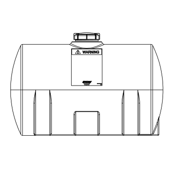 Snyder Horizontal Leg Tank (1.9 HDLPE) - 60 Gallon 1