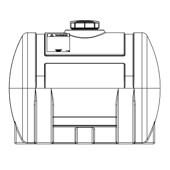 Snyder Horizontal Leg Tank (1.9 XLPE) - 230 Gallon 1