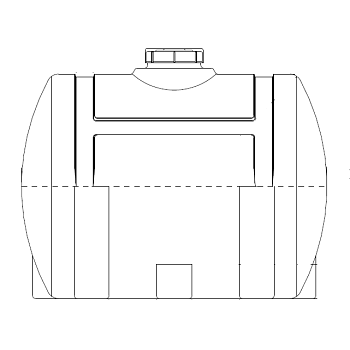 Snyder Horizontal Leg Tank (1.9 HDLPE) - 230 Gallon 1