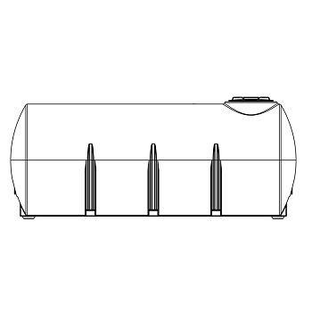 Snyder Horizontal Leg Tank (1.9 HDLPE) - 750 Gallon 1