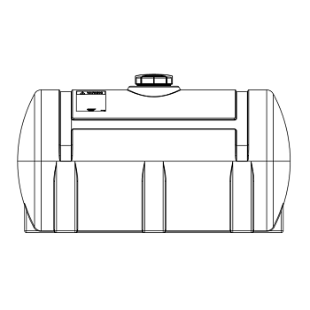 Snyder Horizontal Leg Tank (1.9 HDLPE) - 300 Gallon 1