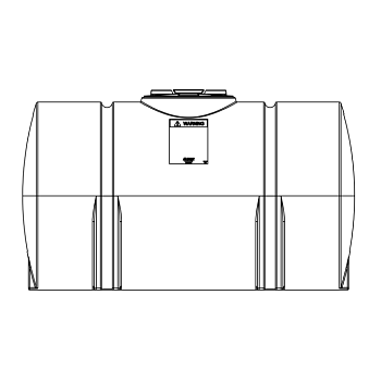 Snyder Horizontal Leg Tank (1.9 HDLPE) - 300 Gallon 1