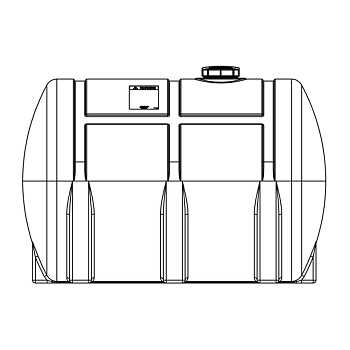 Snyder Horizontal Leg Tank (1.9 HDLPE) - 730 Gallon 1
