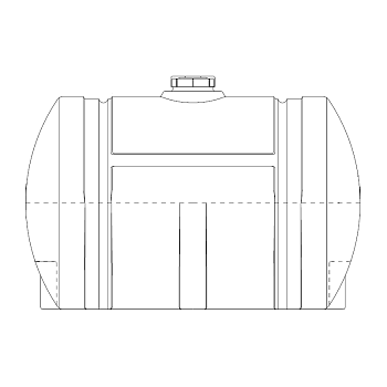 Snyder Horizontal Leg Tank (1.9 HDLPE) - 525 Gallon 1