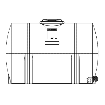 Snyder Horizontal Leg Tank (Heavy Duty) - 500 Gallon 1