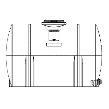 Snyder Horizontal Leg Tank (Heavy Duty) - 500 Gallon 1