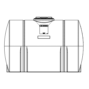 Snyder Horizontal Leg Tank (1.9 HDLPE) - 500 Gallon 1