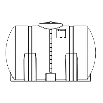 Snyder Horizontal Leg Tank (1.9 HDLPE) - 535 Gallon 1