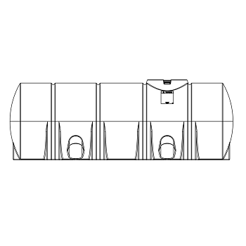 Snyder Horizontal Leg Tank (1.9 HDLPE) - 1025 Gallon 1
