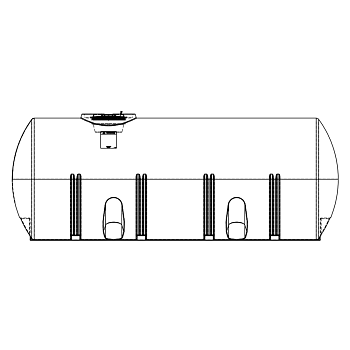 Snyder Horizontal Leg Tank (1.9 HDLPE) - 1685 Gallon 1