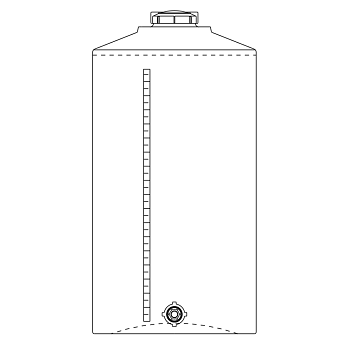 Snyder Vertical Chemical Storage Tank - 65 Gallon 1