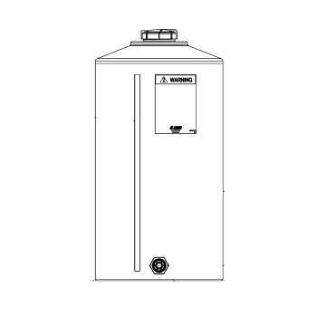Snyder Vertical Water Storage Tank (Natural White) - 65 Gallon 1