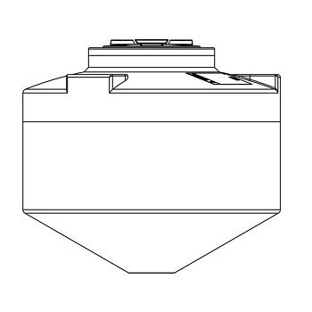 Snyder Cone Bottom Tank (1.9 HDLPE) - 225 Gallon 1