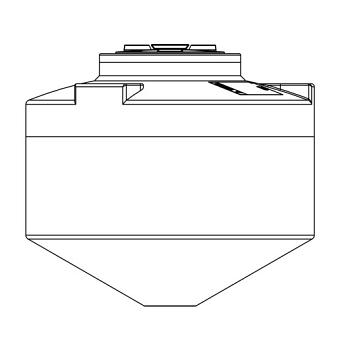 Snyder Cone Bottom Tank (1.9 HDLPE) - 225 Gallon 1