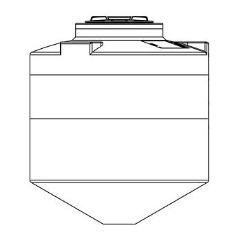 Snyder Cone Bottom Tank (1.9 HDLPE) - 325 Gallon 1