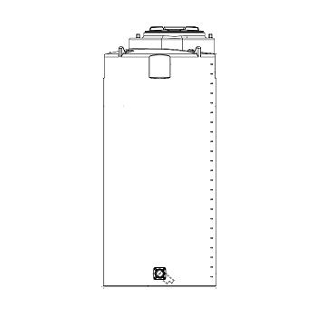 Snyder Vertical Water Storage Tank (Natural White) - 300 Gallon 1