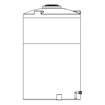 Snyder Vertical Chemical Storage Tank - 1900 Gallon 1