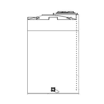 Snyder Vertical Water Storage Tank (Natural White) - 550 Gallon 1