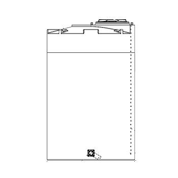 Snyder Vertical Water Storage Tank (Natural White) - 550 Gallon 1