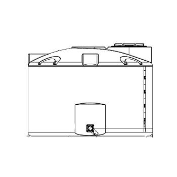 Snyder Vertical Water Storage Tank (Natural White) - 550 Gallon 1