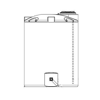 Snyder Vertical Water Storage Tank (Natural White) - 1100 Gallon 1