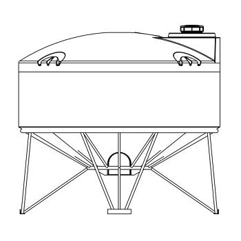 Snyder Cone Bottom Tank (1.9 HDLPE) - 1000 Gallon 1
