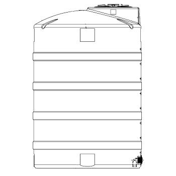 Snyder Vertical Water Storage Tank (Natural White) - 1000 Gallon 1