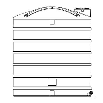Snyder Vertical Water Storage Tank (Natural White) - 10000 Gallon 1