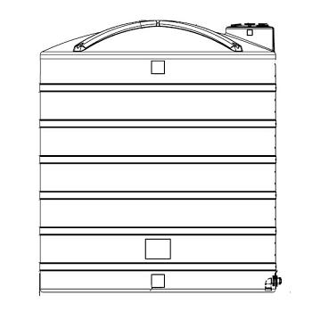 Snyder Vertical Water Storage Tank (Natural White) - 10000 Gallon 1