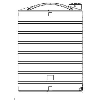 Snyder Vertical Water Storage Tank (Natural White) - 12000 Gallon 1