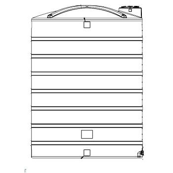 Snyder Vertical Water Storage Tank (Natural White) - 12000 Gallon 1