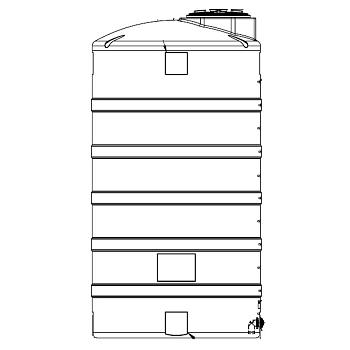 Snyder Vertical Water Storage Tank (Natural White) - 1300 Gallon 1